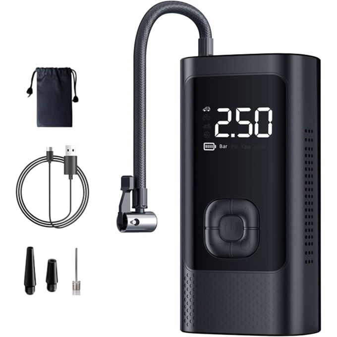 150PSI Portable Electric Tire Inflator Pump,  Wireless/ Cordless Digital Car Tire Air Pump/ air Compressor with Emergency LED light for Car Motorcycle Bicycle  Boat, Ball, Inflatables