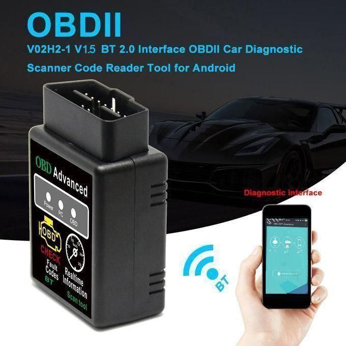 Car Engine Car Auto Diagnostic Scanner Tool, BlueTooth OBD2 Check Engine Light Fault Detector Repair,  OBDII Diagnosis Bluetooth Device OBD 2 Automotive Code Reader Scan, Scanner connected to Phone