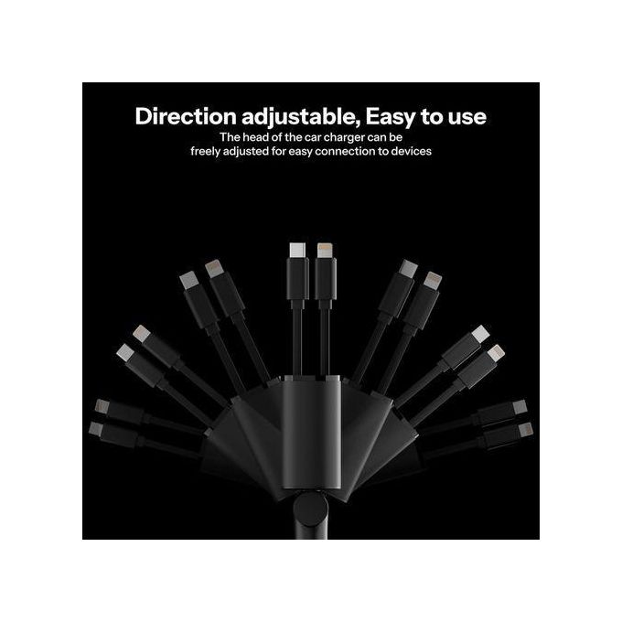 Universal Retractable Car Charger, for Gifts for men and women, 120Watts Cars Adapter USB C Fast Charger for samsung and android phones, Apple iphone charger, USB ports, Car Accessories Gadgets