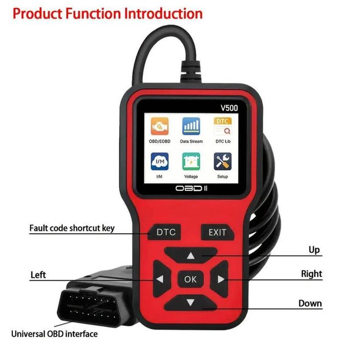 V500 Enhanced Universal OBD II Scanner Car Engine Fault Code Reader CAN Diagnostic Scan Tool, Read and Clear Error Codes for 1996 or Newer OBD2 Protocol Vehicle