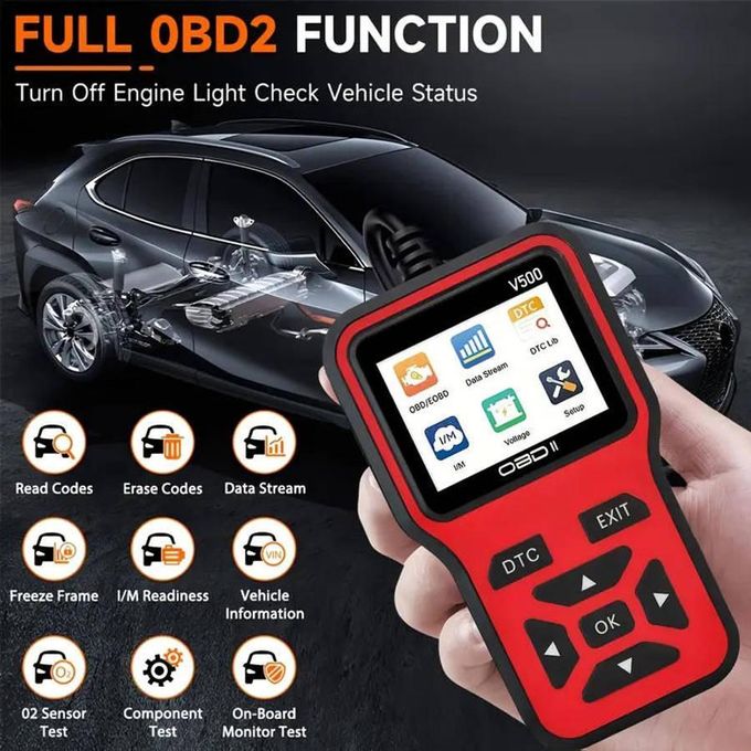 V500 Enhanced Universal OBD II Scanner Car Engine Fault Code Reader CAN Diagnostic Scan Tool, Read and Clear Error Codes for 1996 or Newer OBD2 Protocol Vehicle