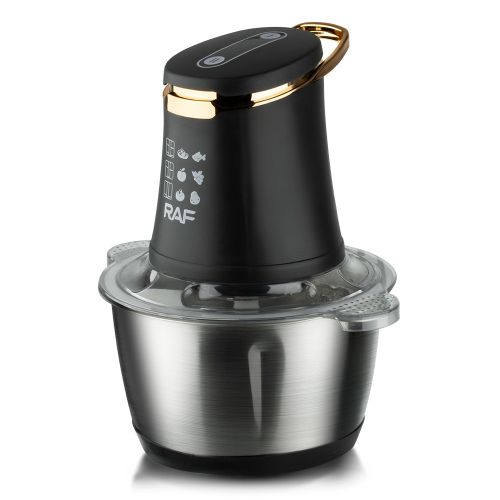 RAF Food Chopper, Food Processor Mini Electric,2L 1000W Meat Grinder with 4 Bi-Level Blades, Stainless Steel Mincer for Kitchen, Vegetable, Onion, Garlic, Salad, Baby Food, Fruit, Nuts