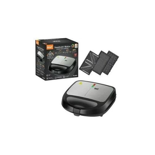 Raf 3 in 1 Sandwich Maker 2 Slot Non-Stick-3in1 Interchangable Sandwich Grill And Waffle Maker,