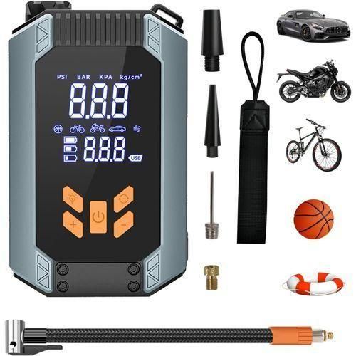 Digital upgraded jump Starter with Air Compressor, battery Jumper Starter Portable,Tire Inflator,Portable Car Jump Starter with Large LCD Display and Lights