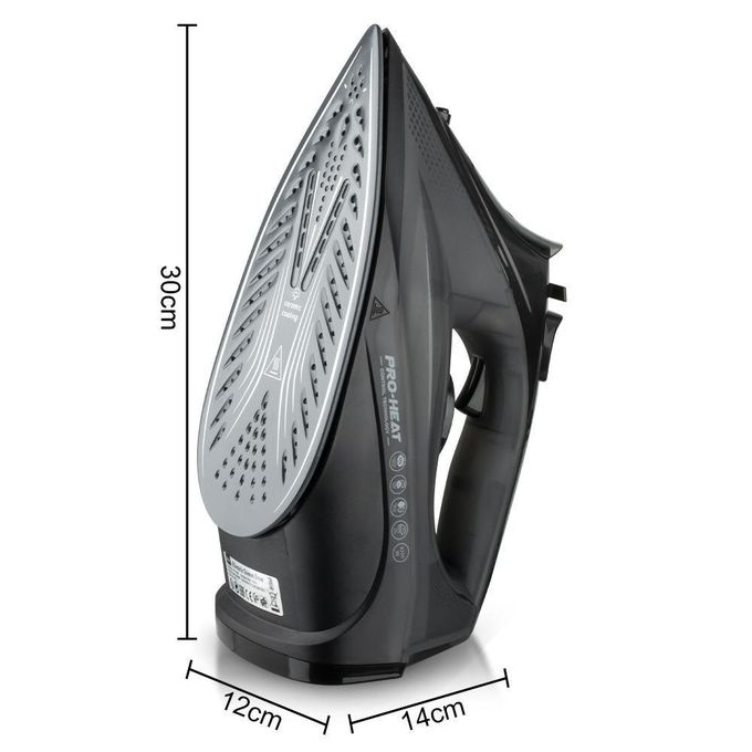 Hoffmans Heavy duty Steam Iron Powerful 3000W Performance,Ceramic soleplate,Anti-Calc System,Adjustable Steam Settings,Continous Powershot,Lightweight design for effortless wrinkle removal & Anti-Drip