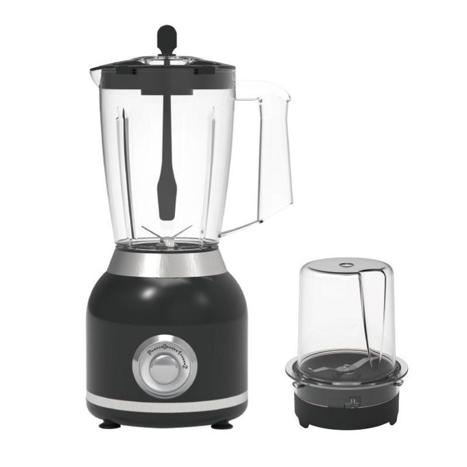 Hoffmans 600W 2-in-1 Blender and dry grinder high speed and powerful motor 1.75 L Unbreakable PC Jar, 3 Speeds, Stainless Blades, Easy To Clean Detachable Parts, Perfect for Blending and Grinding