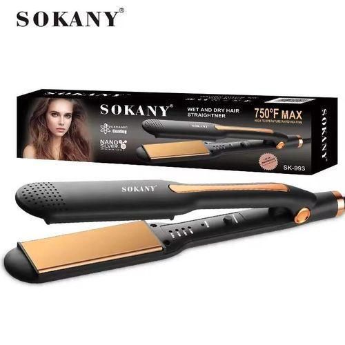 Sokany Infrared Ionic Hair Straightener WET and DRY – Professional Ceramic Flat Iron with Adjustable Temperature, Frizz-Free Styling, Auto Shut-Off & Overheat Protection-750F