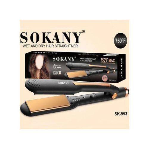 Sokany Infrared Ionic Hair Straightener WET and DRY – Professional Ceramic Flat Iron with Adjustable Temperature, Frizz-Free Styling, Auto Shut-Off & Overheat Protection-750F