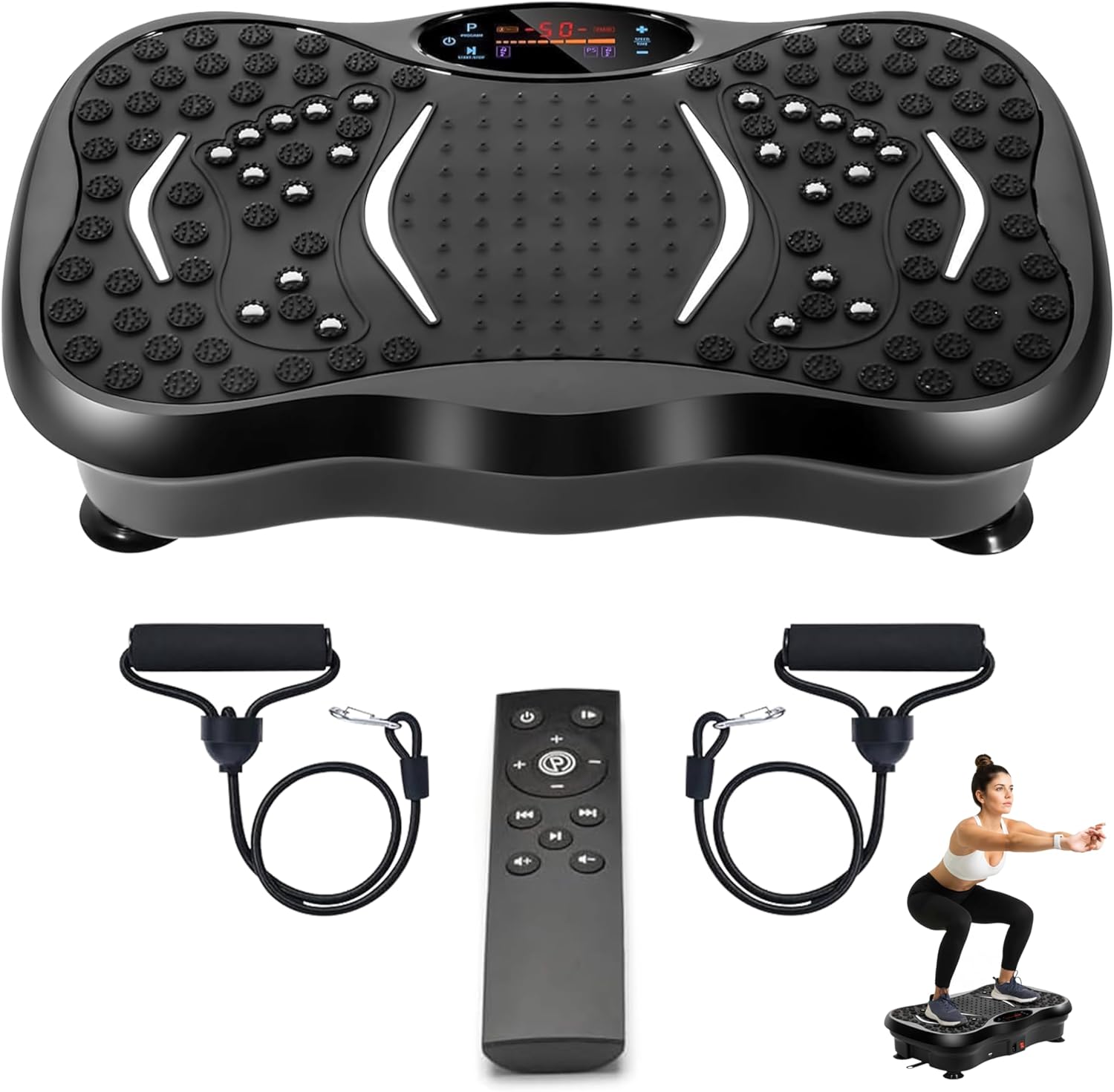 Vibration Plate Exercise Machine – Whole Body Fitness Platform for Weight Loss, Recovery & Circulation | Home Workout Trainer with LED Display & Remote upto 150kg