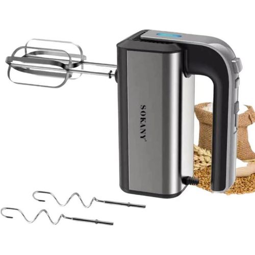 Sokany Hand Mixer Electric, Handmixer 800W Electric Whisk 5 Speed with Turbo Handheld Mixer, 2 Dough Hooks, 2 Beaters for Easy Whipping, Mixing Cookies, Brownies, Cakes, and Dough