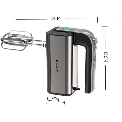 Sokany Hand Mixer Electric, Handmixer 800W Electric Whisk 5 Speed with Turbo Handheld Mixer, 2 Dough Hooks, 2 Beaters for Easy Whipping, Mixing Cookies, Brownies, Cakes, and Dough