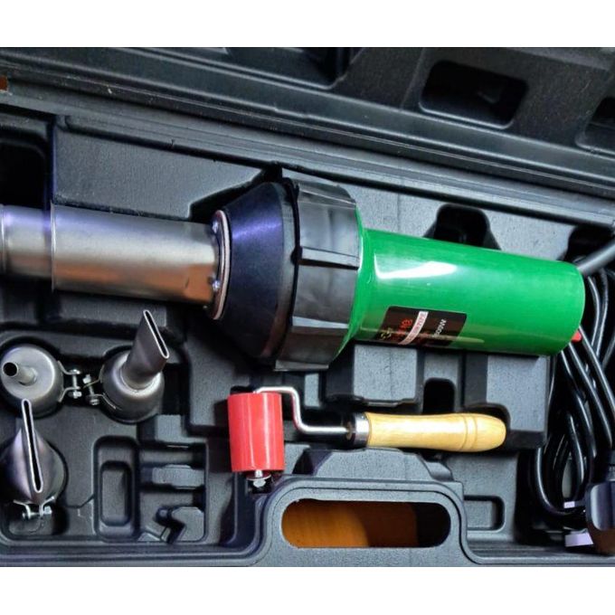 1600W Professional Industrial Hot Air Gun for Roof Waterproofing and PVC/TPO Welding - Ideal for Welding PVC/PP/PE Advertising Banner and Tent Fabric Joints-Hot Air Overlapping Welding Sets