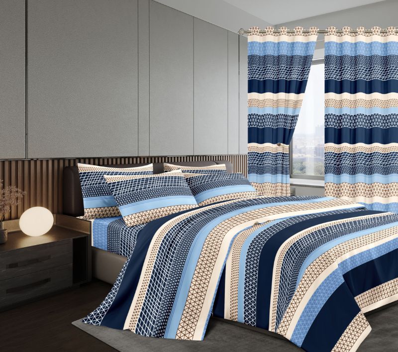 7 PCS 6*6 CURTAIN DUVET SET
