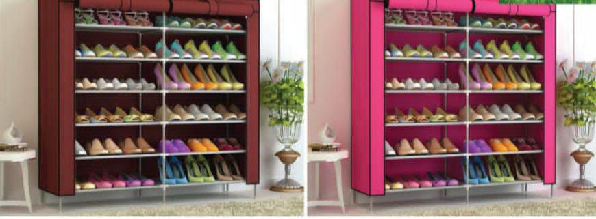 5 TIER 2 COLUMN SHOE RACK ORGANIZER