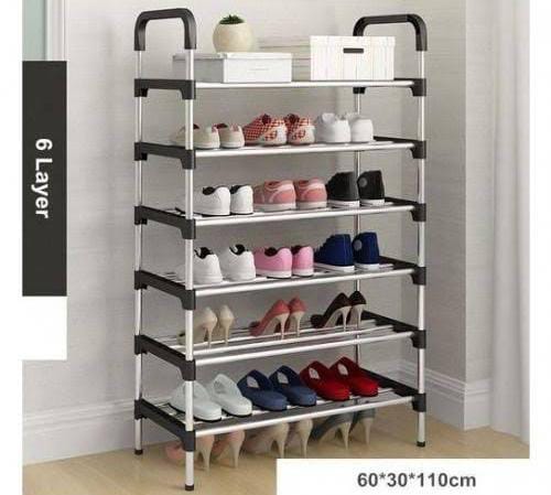 6 Layer Portable Adjustable Shoe Rack Organizer