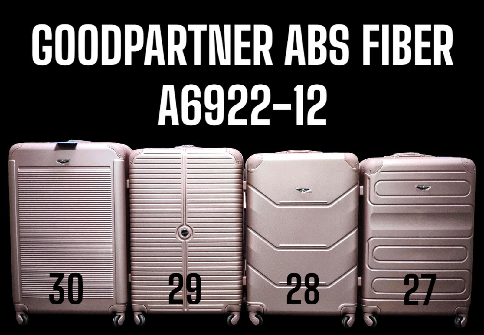 3 IN 1 GOOD PARTNER ABS FIBER A6922-12 TRAVEL SUITCASES ( SIZE 28 )
