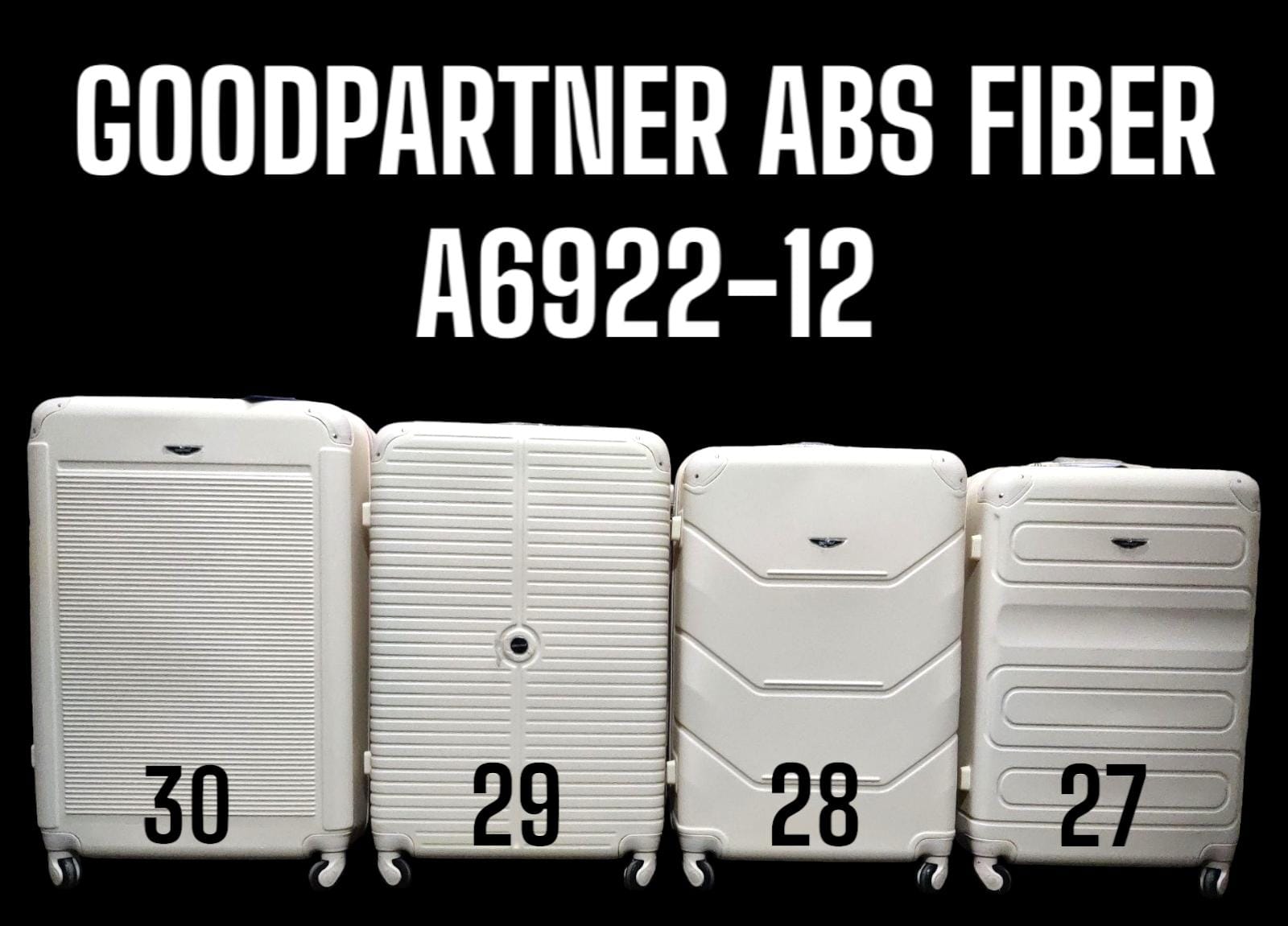 3 IN 1 GOOD PARTNER ABS FIBER A6922-12 TRAVEL SUITCASES ( SIZE 28 )
