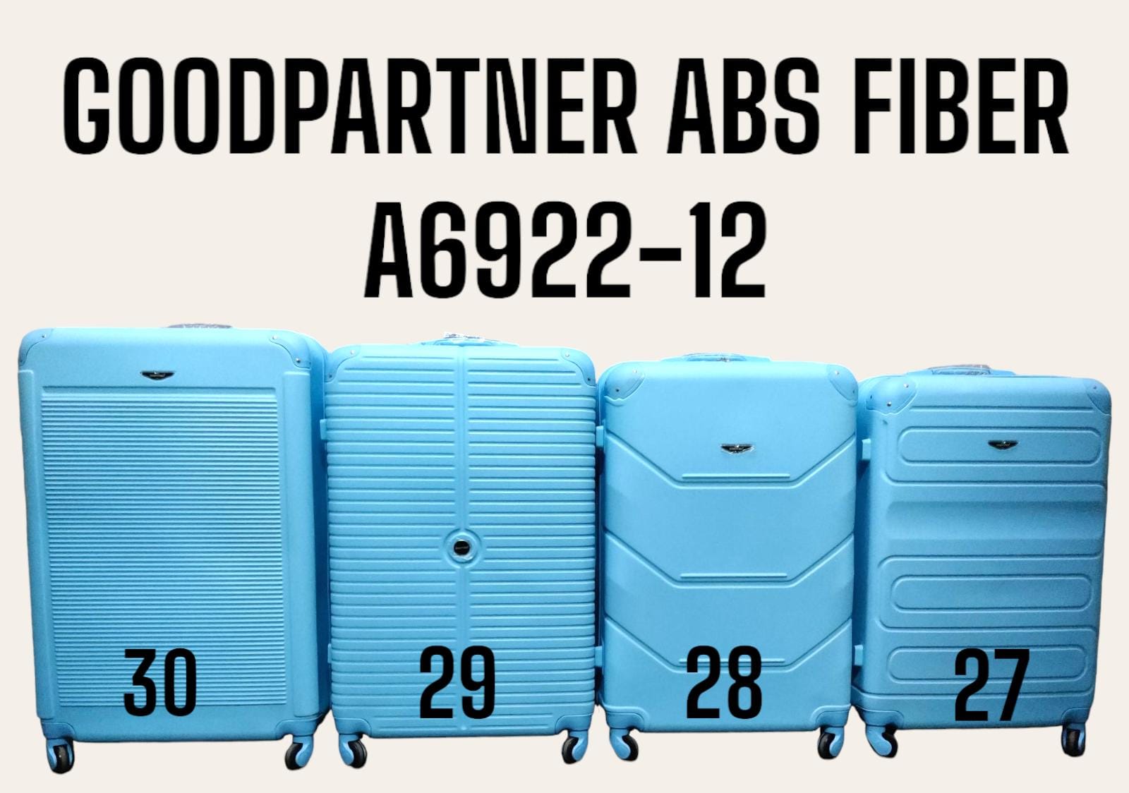 3 IN 1 GOOD PARTNER ABS FIBER A6922-12 TRAVEL SUITCASES ( SIZE 28 )