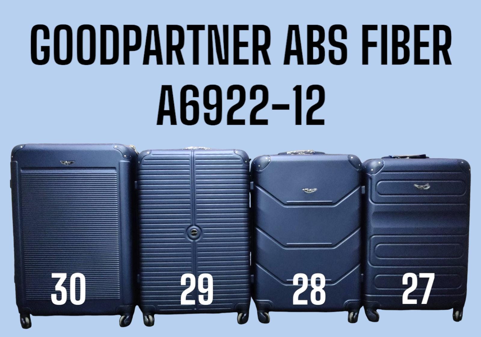 3 IN 1 GOOD PARTNER ABS FIBER A6922-12 TRAVEL SUITCASES ( SIZE 28 )