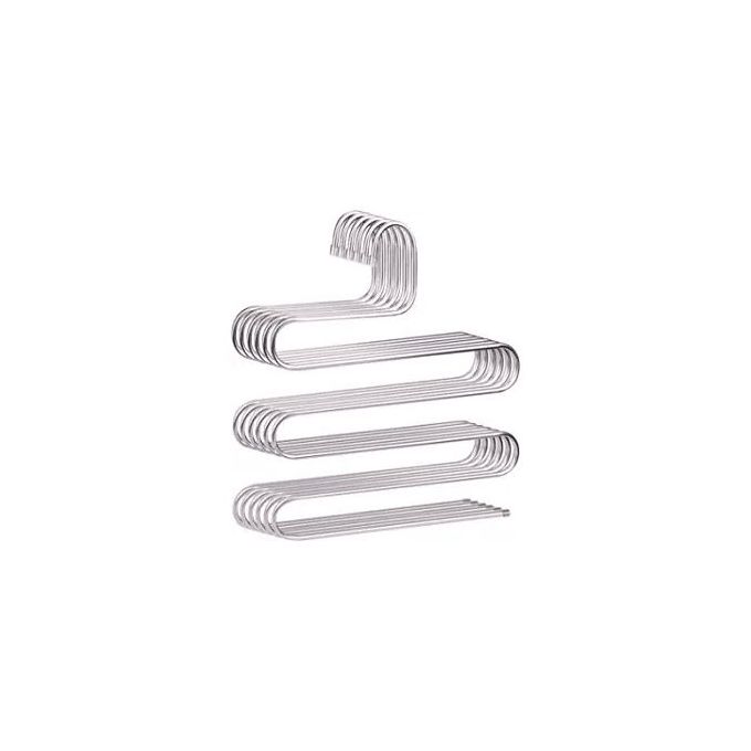 6 PCS 5 LAYER  STAINLESS STEEL ANTI-DEFOMATION  TROUSER HANGERS