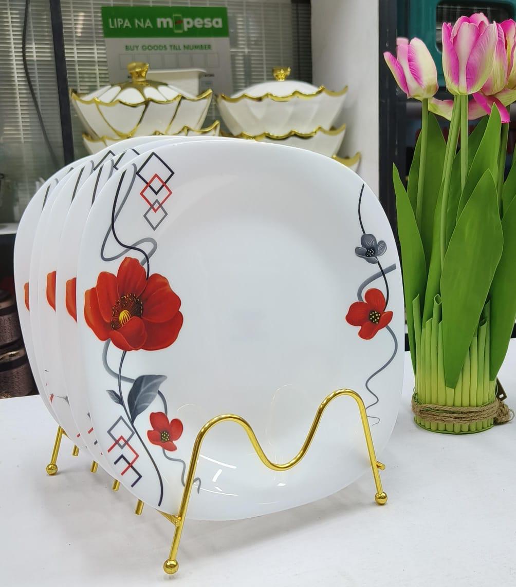 11" 6 PCS SQUARE DINNER PLATES