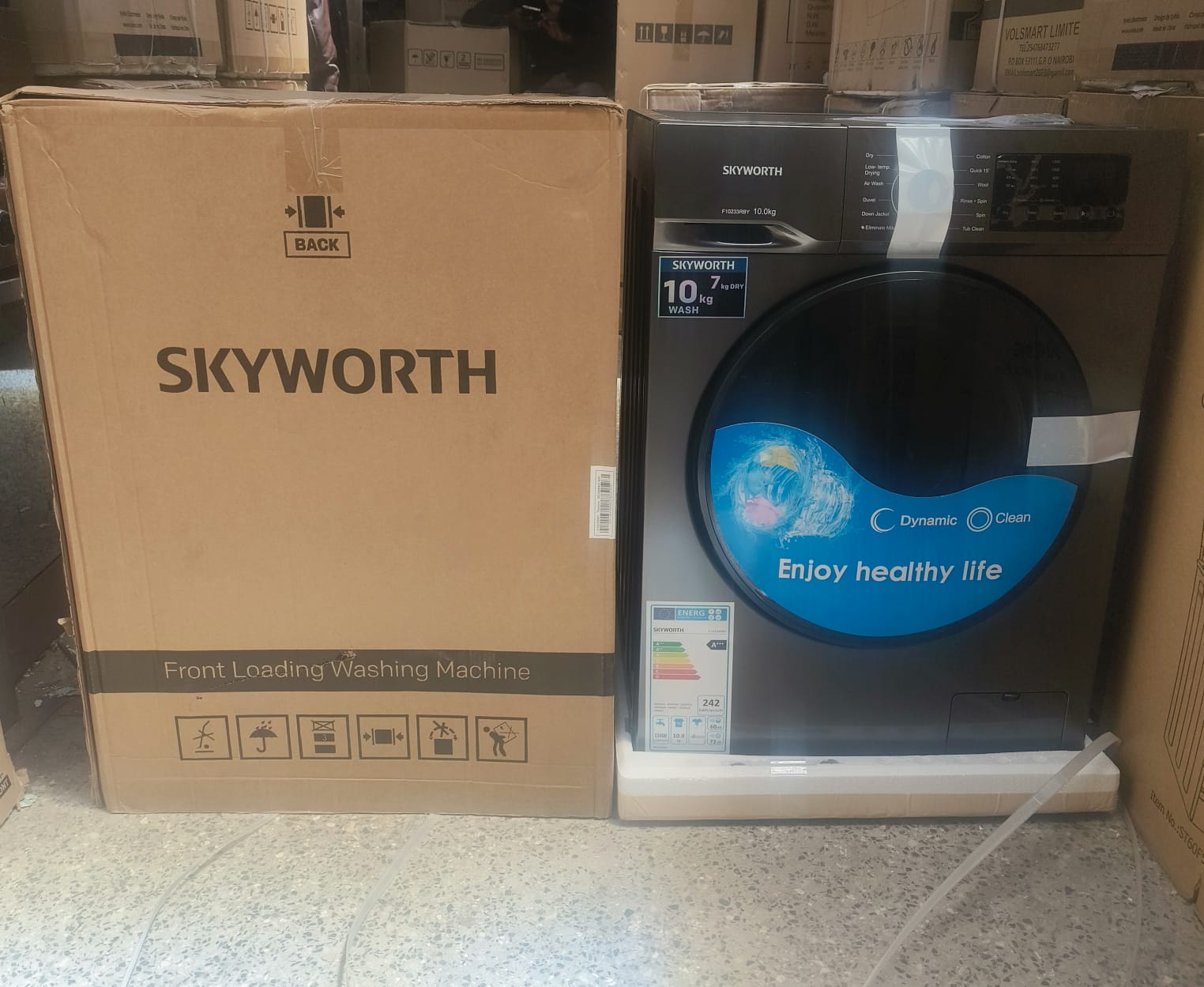 SKYWORTH (WASH & DRY) FRONT LOAD WASHING MACHINE - Automatic Washer & Dryer