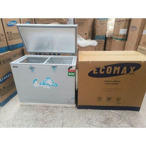 ECOMAX 219 LITRES LARGE CAPACITY CHEST FREEZER - Compact chest freezer with a durable, easy-to-clean interior, Features an adjustable thermostat for optimal performance.