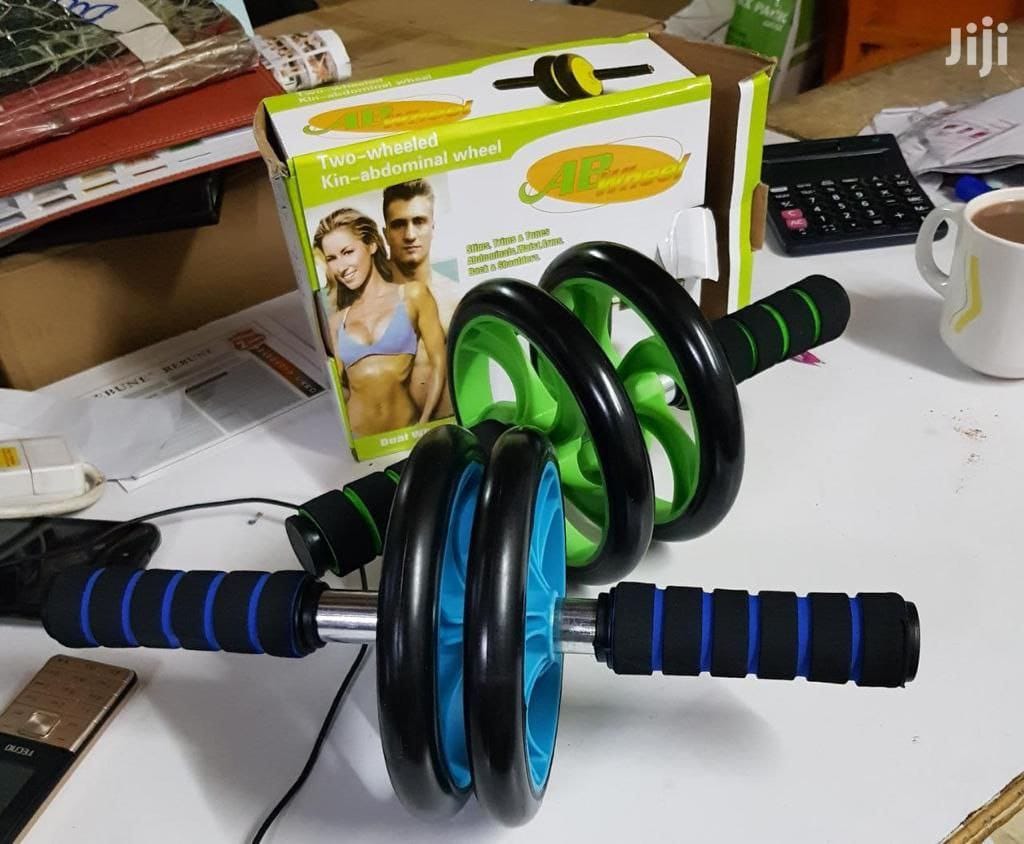 Abs Roller Workout Arm And Waist Fitness Exerciser Wheel - Firms and tones Ab, Strengthens whole body, Ab roller features ergonomic design handles for comfort.