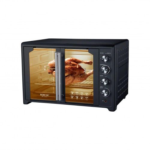 75 Litres Rebune RE-10-031 Commercial Double Door Oven - Interior lighting, Air network, Bread speed control indicator, Heat transport and distribution function, 2800 watts, 50-60 Hz, 220-240 volts.