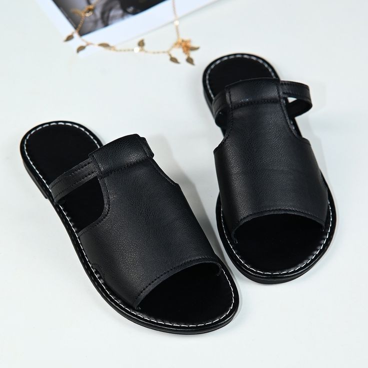 Leather ladies Sandals open shoes women's fashion shoes students sandals shoes open shoes Stylish sexy women's shoes,( normal fitting)