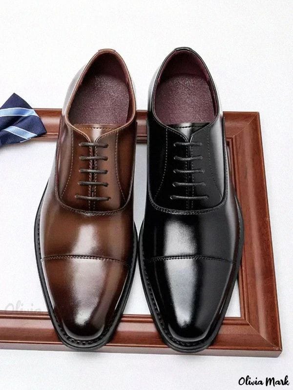 TRENDING OFFICIAL LEATHER SHOES FOR CLASMen’s genuine leather shoes Classic business casual shoes breathable shoes official shoes Boys dress shoes British style shoes oxfords Party shoes Wedding shoes