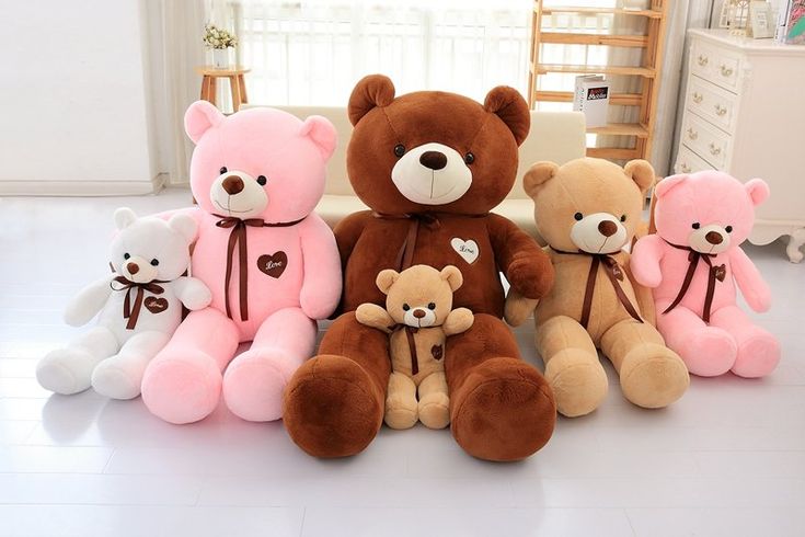 120cm Generic Stuffed Plush Teddy Bear Soft Doll Brown, white, mustard, pink,