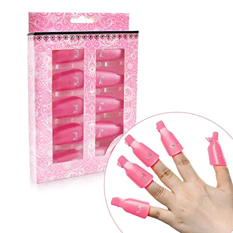 Quality Gel Polish Remover Soak off caps UV gel Nail Art Remover pegs view 3