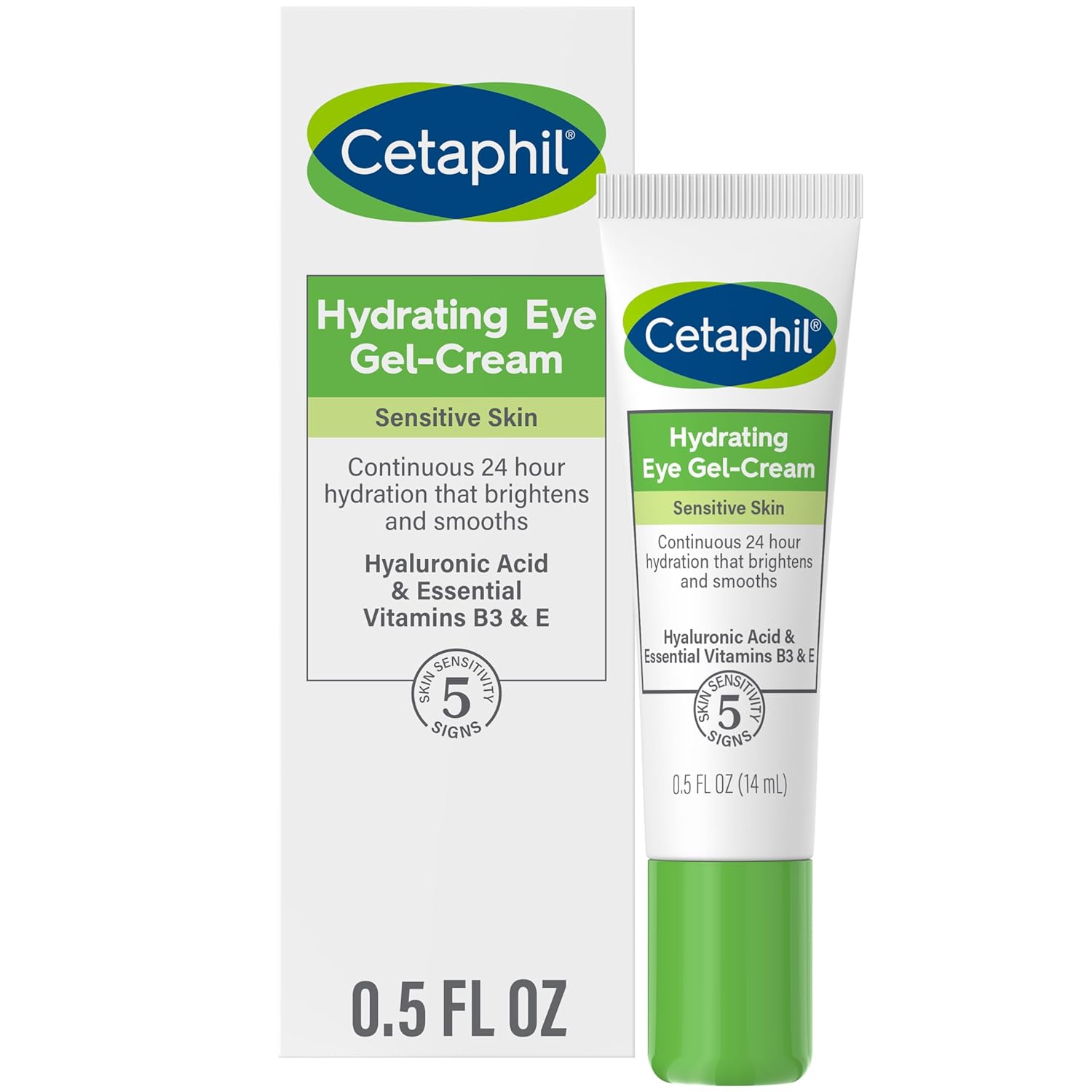 CETAPHIL Hydrating Eye Gel Cream - 24hr Hydration Brightens Smoothens 14ml