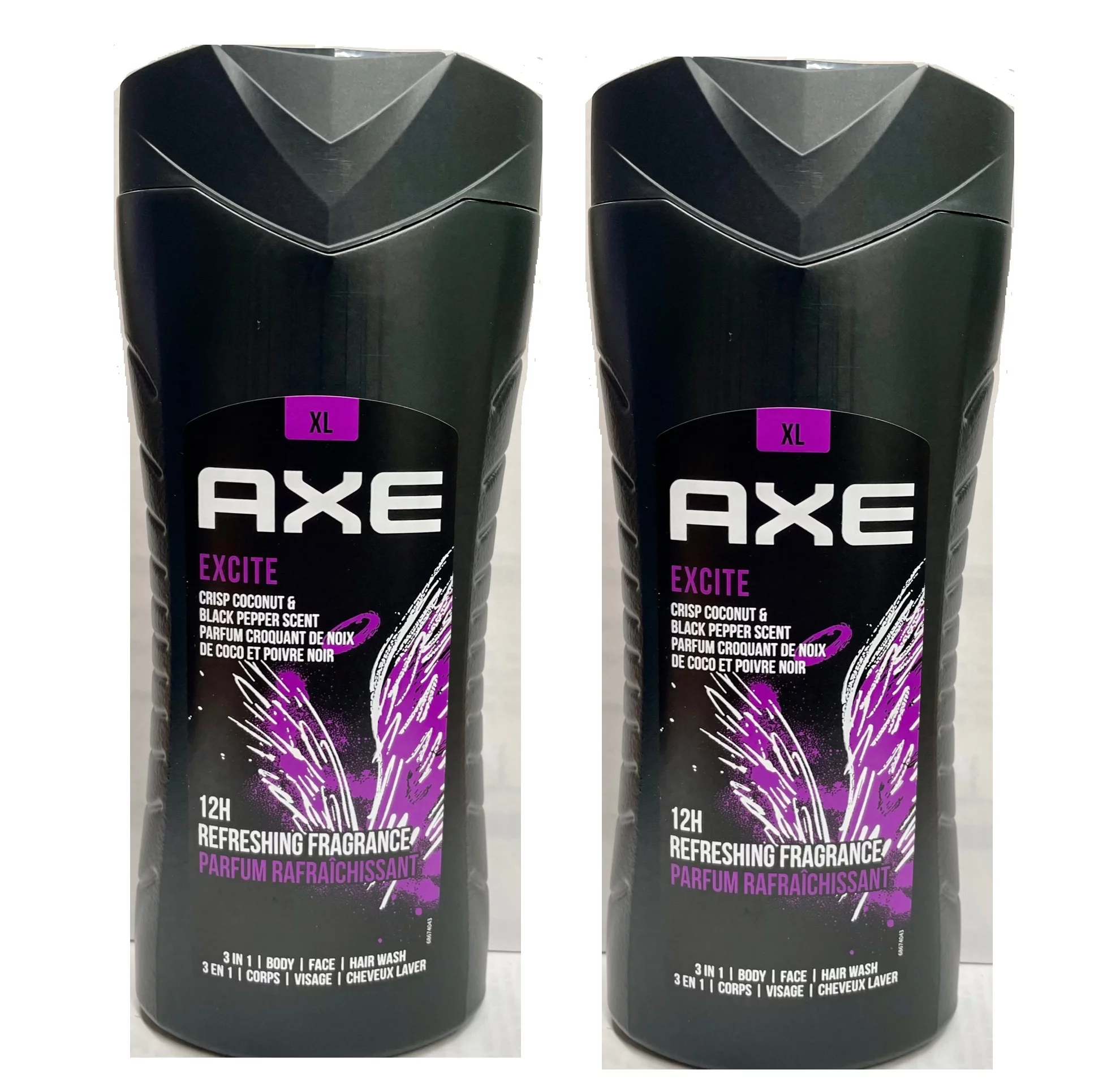 AXE MEN 3 IN 1 FACE BODY HAIR WASH 12H REFRESHING FRAGRANCE HAIR WASH