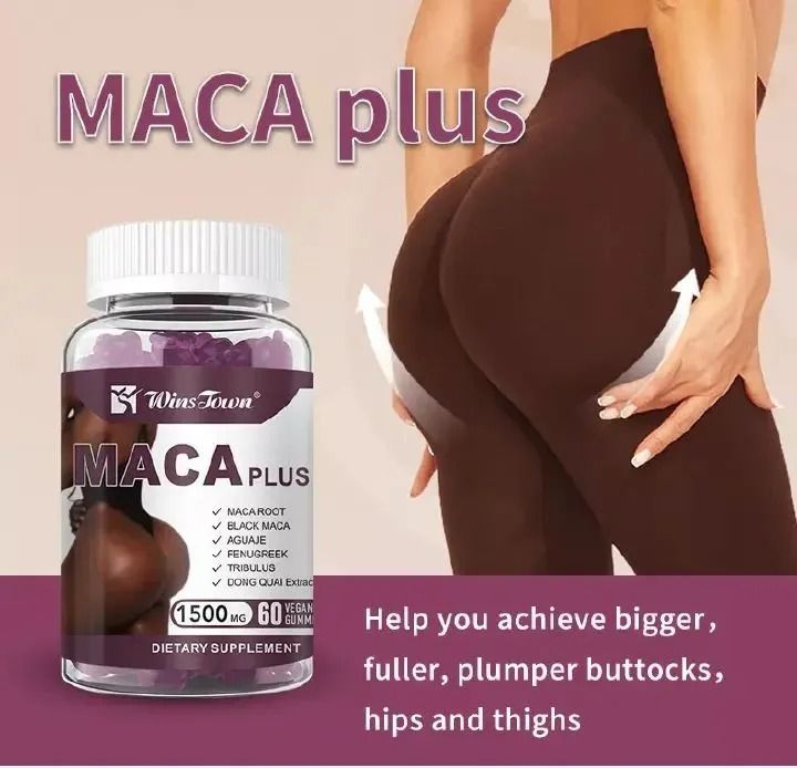 Maca Plus Gummy Big Butt Gummies 100% Pure Natural 60 Gummies Gummies For Hip Butt Enhancing Large Maca Plus Gummy Big Butt Gummies 100% Pure Natural Gummies For Hip Butt Enhancing Large Butt Hips