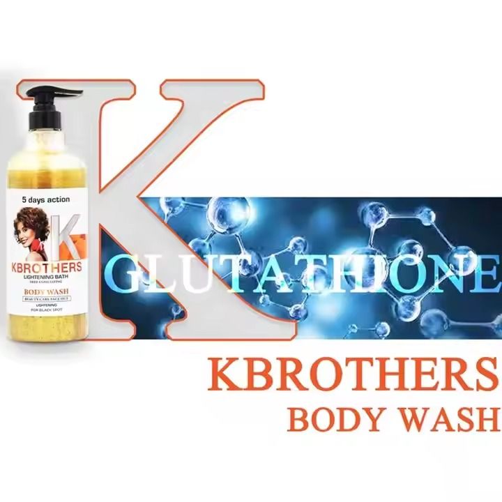 KBrothers Lightening Bath Deep Exfoliating Body Wash 1000ml beauty care lightening for black spots body wash with glutathion carrot oil K Brothers 5 days action whitening bath shower gel