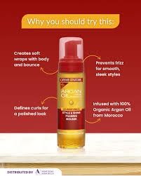 Creme of Nature Argan Oil Foam Wrap Mousse Foaming Wrap Lotion Hair Lotion 7 oz