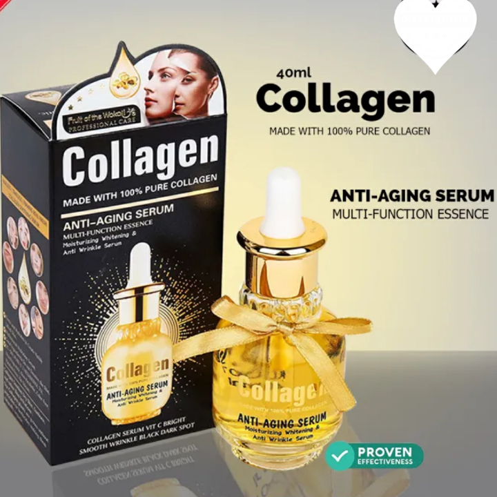 Original Fruit Of The Wokali 100% PURE COLLAGEN SKIN FIRMING ANTI-AGING FACE SERUM Gold