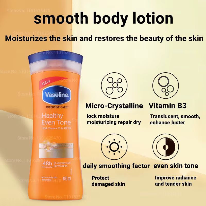 Vaseline Intensive Care Healthy Even Tone Body Lotion with Vitamin B3 SPF10 Normal to dry Skin 400ML