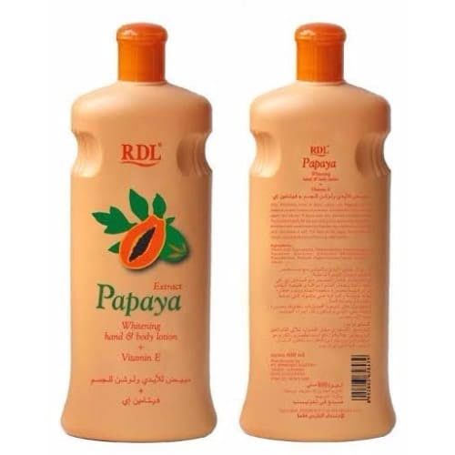Papaya Whitening Hand ,Body Lotion Moisturizes And Softens -RDL.