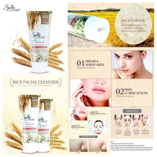 Natural Organic Rice Cleansing Foam Wash Deep Cleanse Facial Pore Soothing Moisturizing Anti Acne Exfoliating Face Cleanser Black Head Remover, DEEP CLEANSING, Pore Cleaner, Whitening, Anti-wrinkle