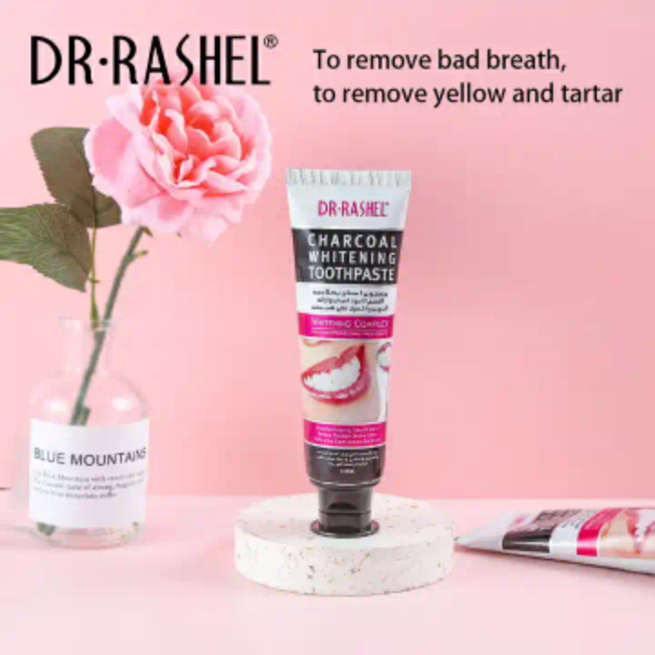 Dr. Rashel Charcoal Whitening Toothpaste Remove Stains Fresh Breath Smoke Coffee Tea Stains Teeth Brightening Complexion