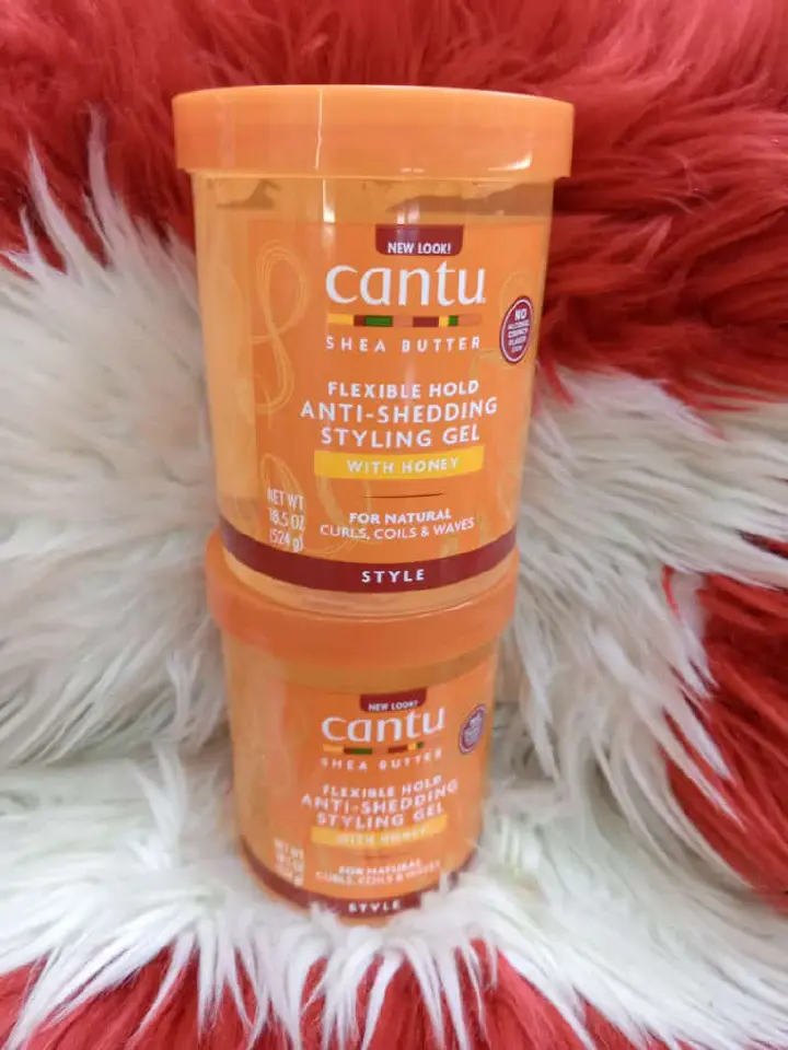Cantu Shea Butter Flexible hold strengthening styling gel with jamiaican black castor oil For Curls ,Coils & Waves