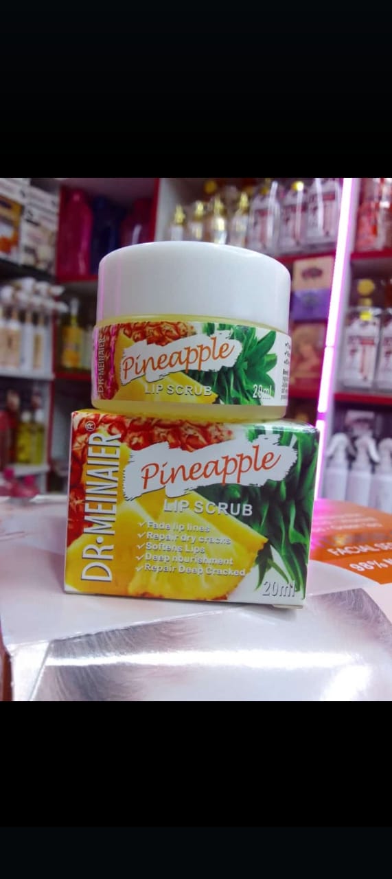 Dr.Meinaier Lip Scrubs Exfoliator and Moisturizer for Hydration,Moisturizer, Brightens, Lip Care for Dry Lips & Cracked Pineapple Fruit Flavor-20ml