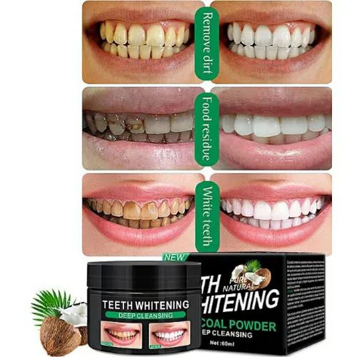 Pure Natural Teeth Whitening Deep Cleansing Charcoal Powder