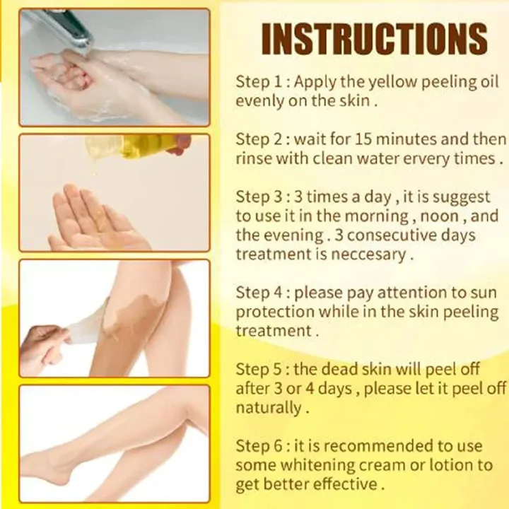 Dr Meinaier Peeling Oil for Dark Skin, Strong Peeling Oil Extra Strength, Exfoliating Peeling Solution for Body All Skin Type Dead Skin Remover (110ML/3.88 OZ)