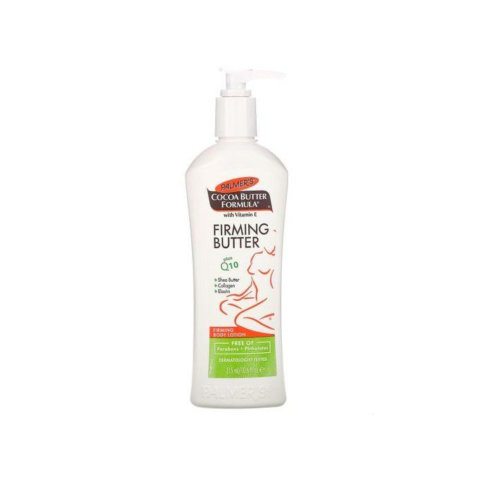 Palmer's Cocoa Butter Firming Butter Lotion With Vitamin E Plus Q10.