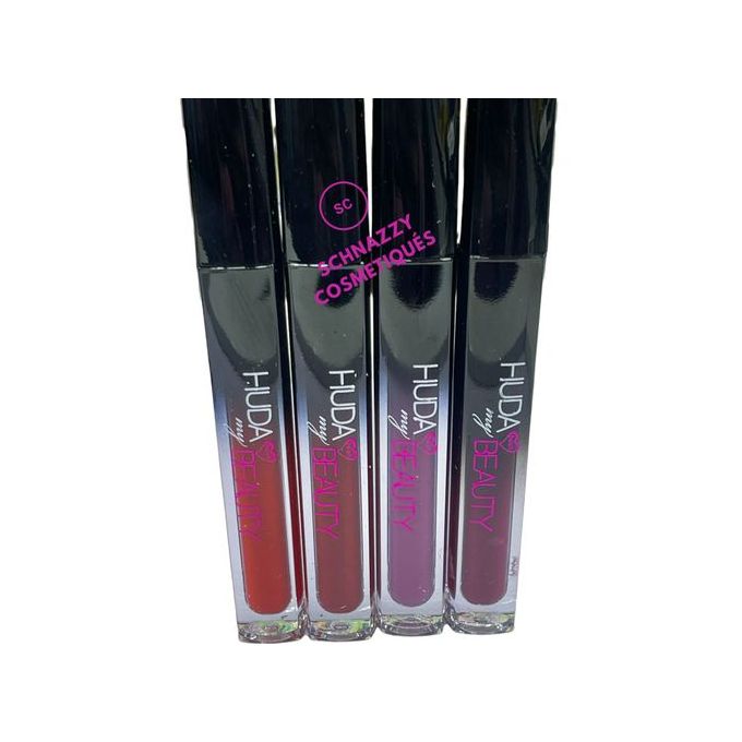 4pcs Liquid Matte Lipstick Super Stay Ink Lip Gloss Stain HUDA BEAUTY LIPSTICK