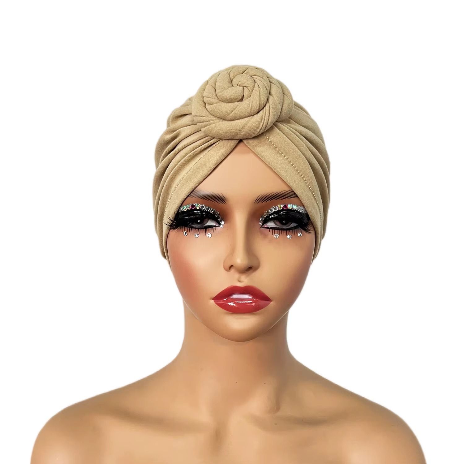 Women Turban African Pattern Knot Head-wrap Beanie Pre-Tied Bonnet Chemo Cap Hair Loss Hat